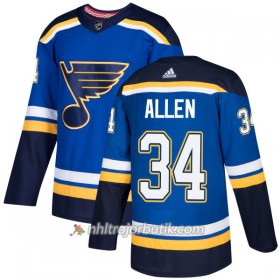 Män Ishockey St. Louis Blues Tröja Jake Allen 34 Adidas 2017-2018 Blå Authentic
